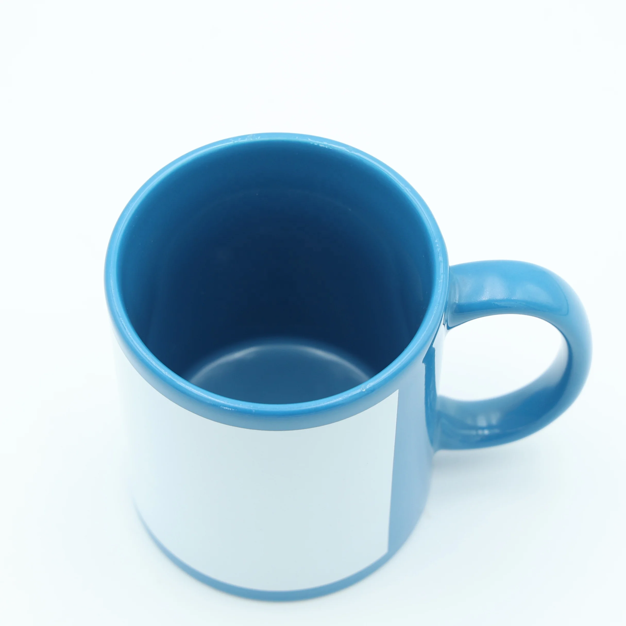 Wholesale Color glazed white patch sublimation blanks ceramic coffee printed mug