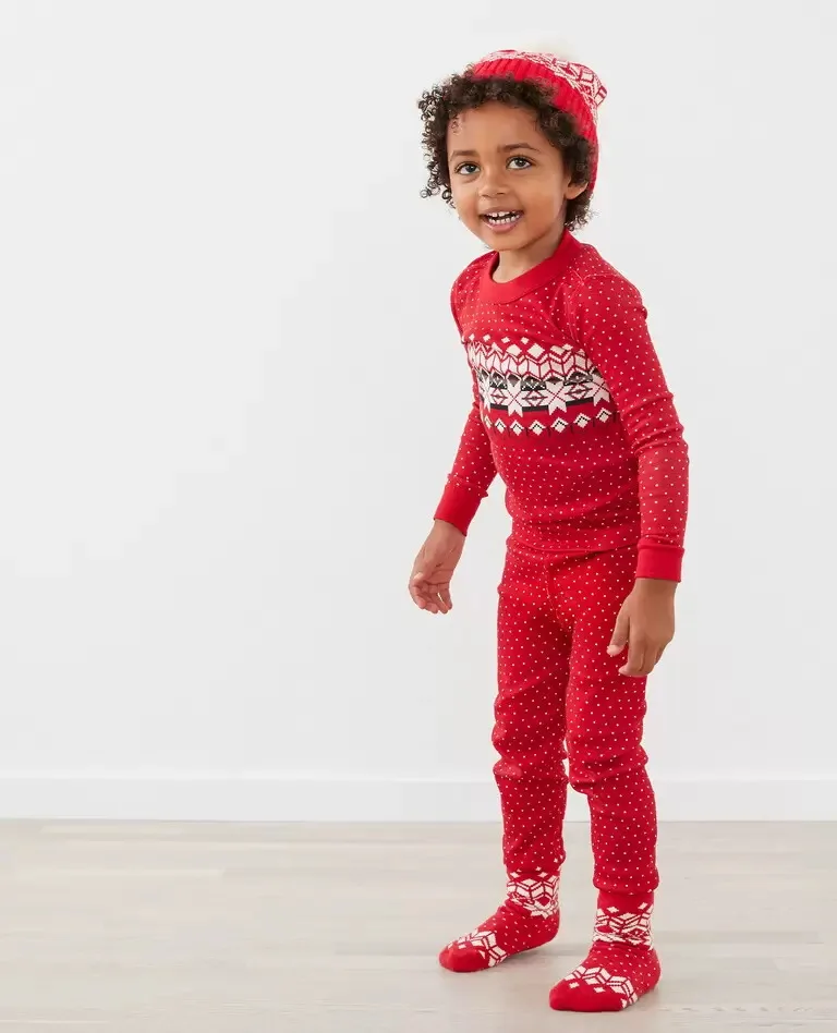 Wholesale Christmas Pjs Family 2021 New Arrivals Winter Dot Print Plus Size Long Sleeve Matching Christmas Pajamas For Family