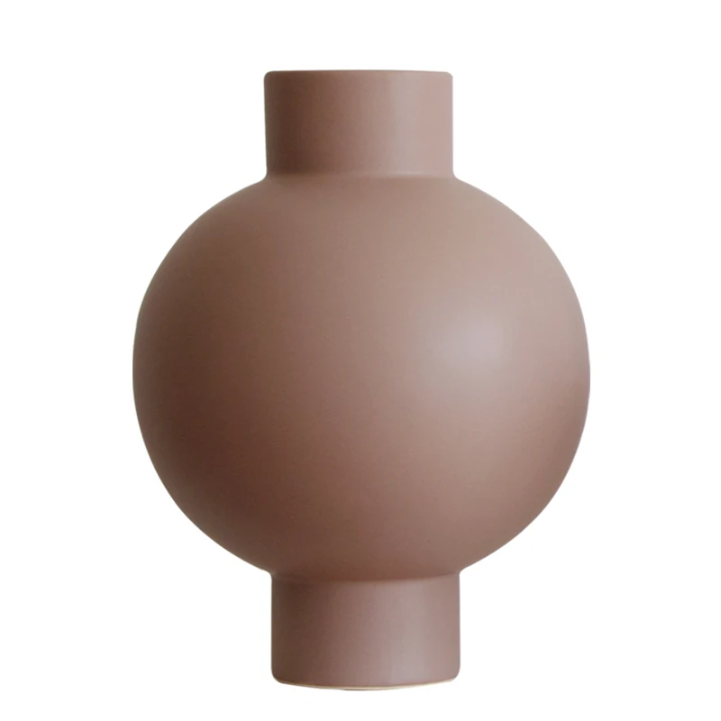 Nordic Creative Modern Morandi Colorful Unique Shape Flower Vase Ceramic Decorative Home Item Porcelain Vases