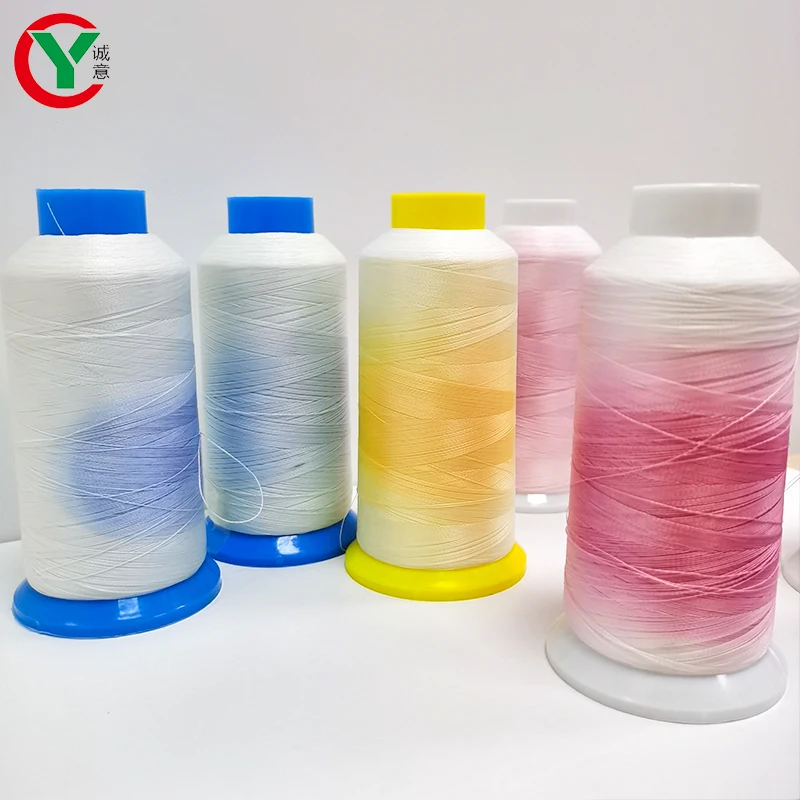 Low MOQ Multiple Color Options New Functional Yarn Embroidery Thread 100% Polyester FDY Yarn 150D/2 UV Color Changing Thread