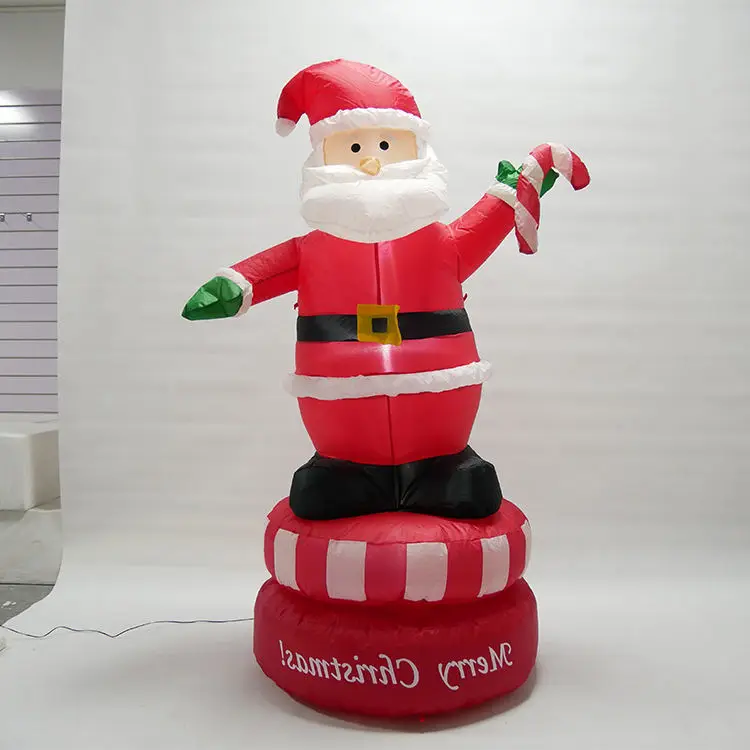 Factory Direct 1.8M 5W SMD LED Inflatable Fairy Rotating Santa Christmas Motif Light For Outdoor Decoration