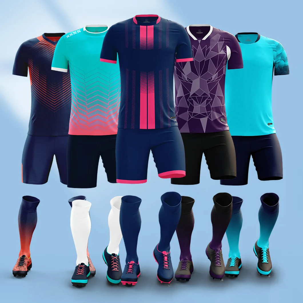 manufacturer wholesale sublimation jerseys custom club full soccer kits team football shirt quick dry t shirt soccer jersey/