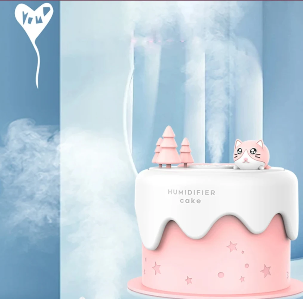 Cat USB Mist Humidifier Small to Medium Rooms 500ml Tank Vaporizer and Mist Humidifier for Baby and Kids Rooms Bedrooms