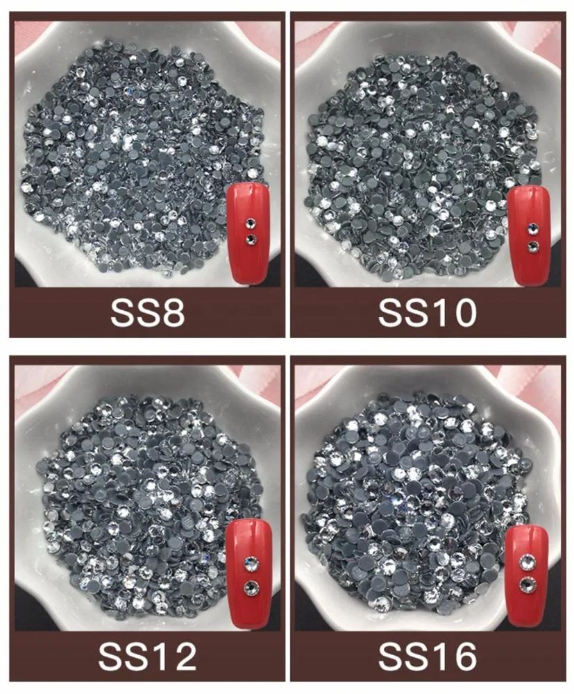 
Popular strass Quality 5 A Glass white clear bag bling hot fix crystal rhinestones for bag 