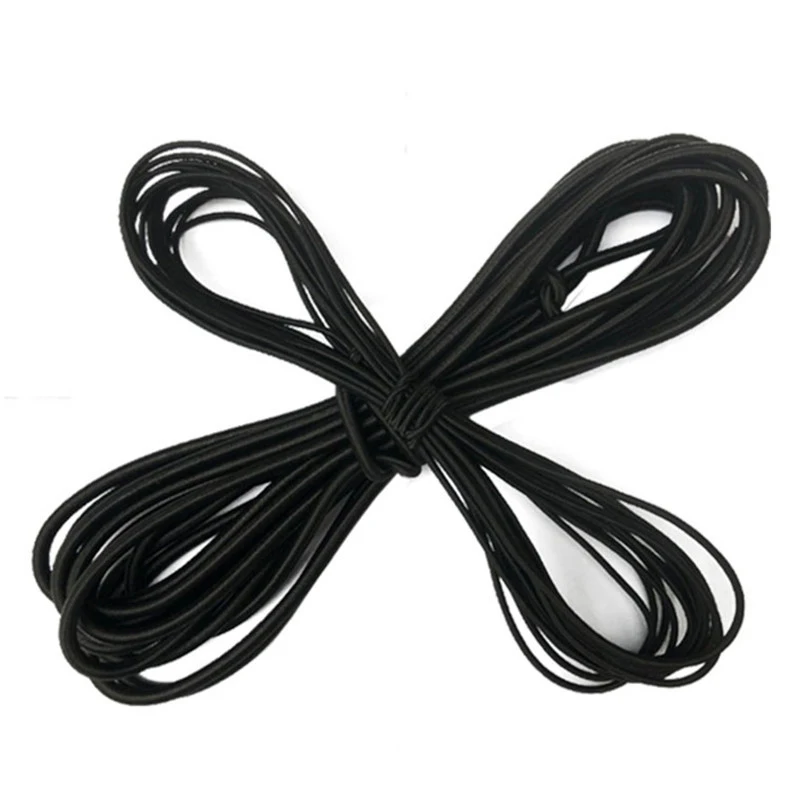  2021 New Style shock Cord (3/16 inch) Black Elastic Bungee Replacement for