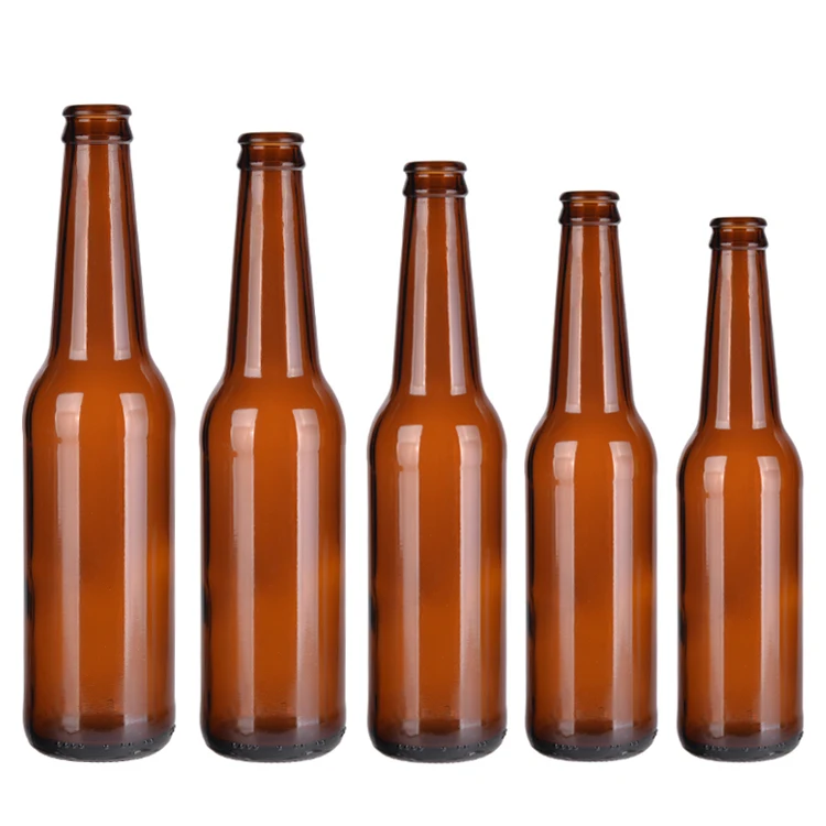 amber 330ml glass beer bottles