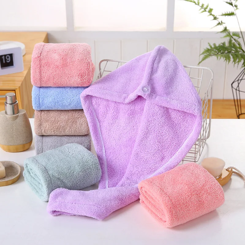 High Quality hair turban towel microfibre hair towel wrap custom logo