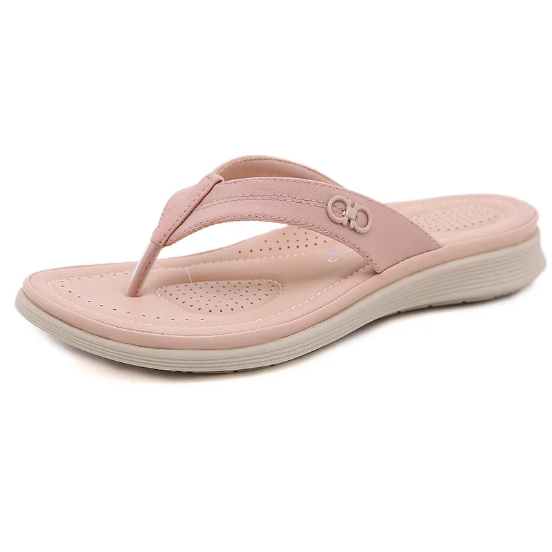 Woman Quick Surf Reflexology Outdoor Coastal Beach Leisure  Wedge Flip Flops For Wedding Guests
