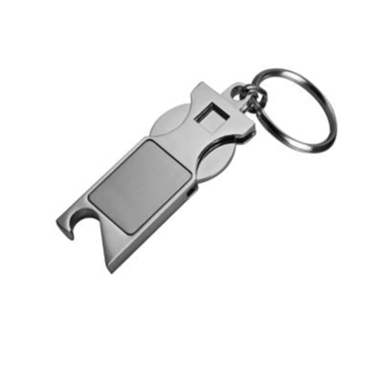 Пользовательский собственный логотип с брелоком инструмент для ключей металлический брелок открывалка бутылок без контакта