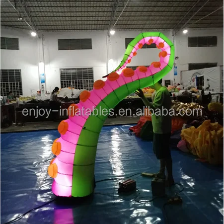 Personalized 3_7mh Inflatable Octopus Tentacles For Decoration Inflatable Halloween Feeler Balloon Inflated Led Lighting Antenna