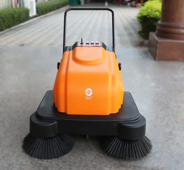 hand push sweeper with battery  for  street  or  road  floor cleaning