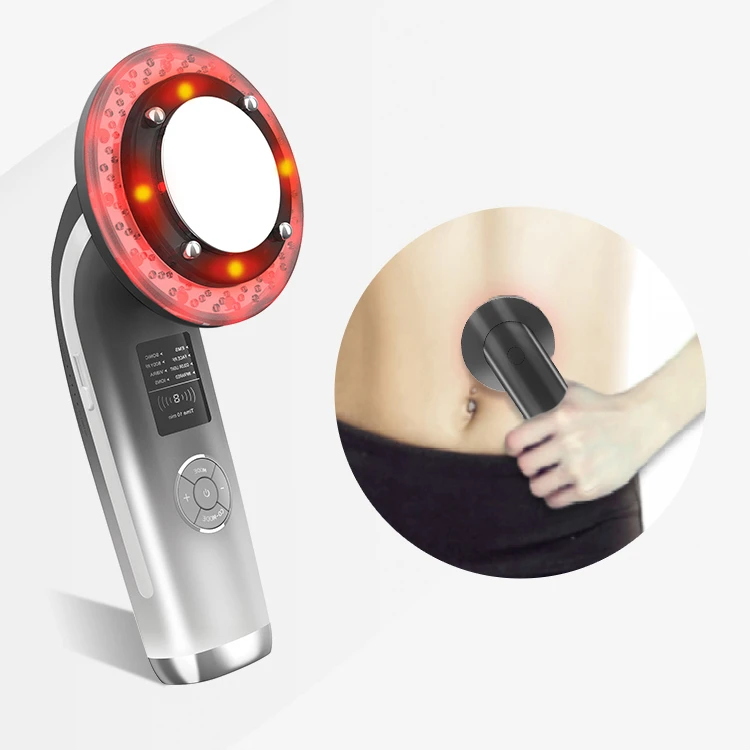 8In 1 Ultrasonic Cavitation Machine EMS Galvanic LED Ultrasound Slimming Body Face Lift Tools Infrared Therapy Beauty Apparatus