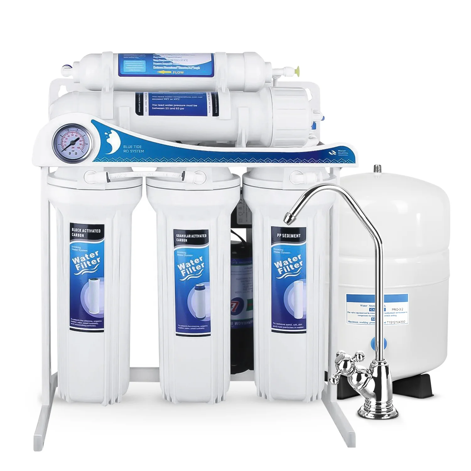 2021 Лидер продаж 5-ти ступенчатый 50GPD/75GPD/100GPD под раковиной система обратного осмоса с NSF /ANSI 58 Сертифицированный