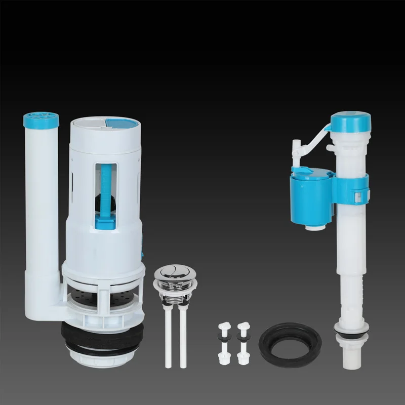 Toilet tank fittings KJ-313 two-piece PP high quality dual-flush toilet cistern fittings