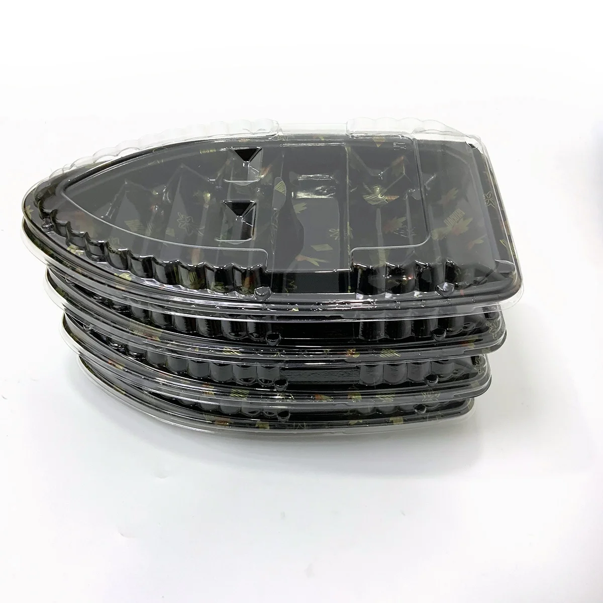 Ship type Factory Wholesale Plates Biodegradable Restaurant Microwavable sushi box
