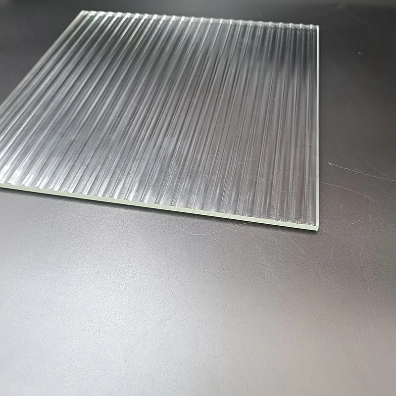 High Transparent ultra White Moru Pattern Glass Low Iron Fluted Rolled Glass Panels Reeded Patterned Glass