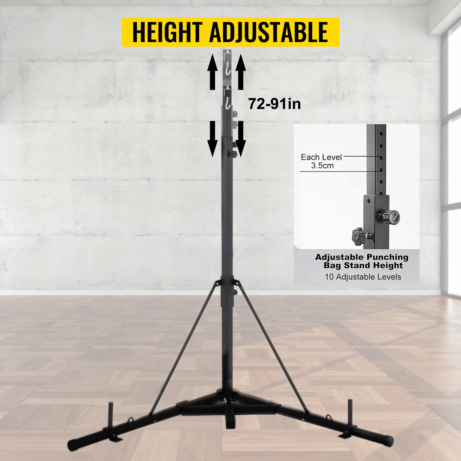 Height Adjustable Punching Bag Stand,Boxing Steel Sandbag Rack Freestanding Heavy Bag Stand without Boxing Bag