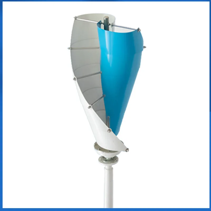 Vertical Axis Wind Power Generator 12V/24V 300W 500W Helical Wind Turbine Low Noise Alternative Energy Generator