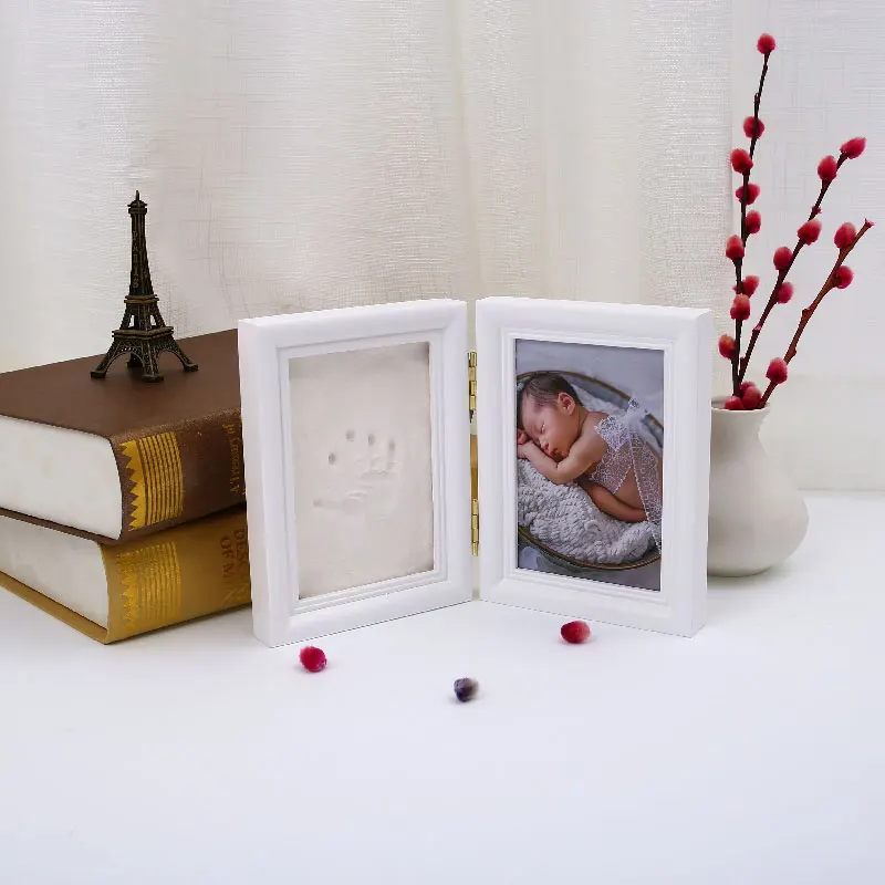 Newborn cute Baby Handprint and Footprint Kit DIY Clay Photo Frame Baby Nursery Memory Art Kit