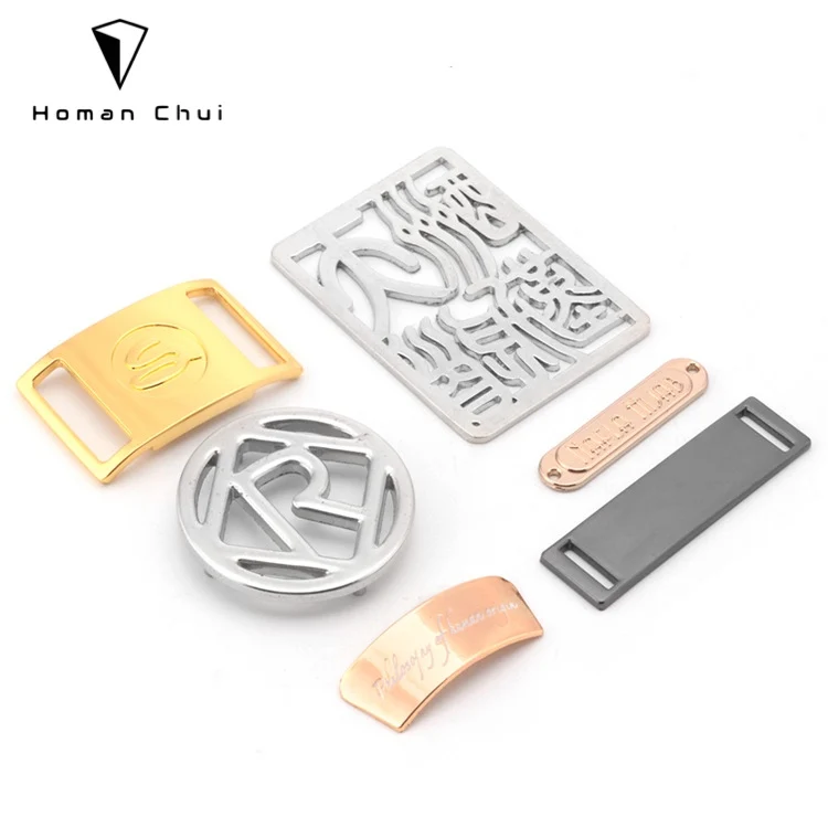 Brushed Antibrass Metal Label for Leather Bag Accessories