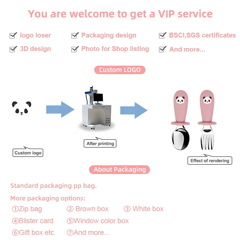 2023 am azon OEM/ODM Contracted style baby silicon pre spoon Stainless steel silicone spoon wooden spoon