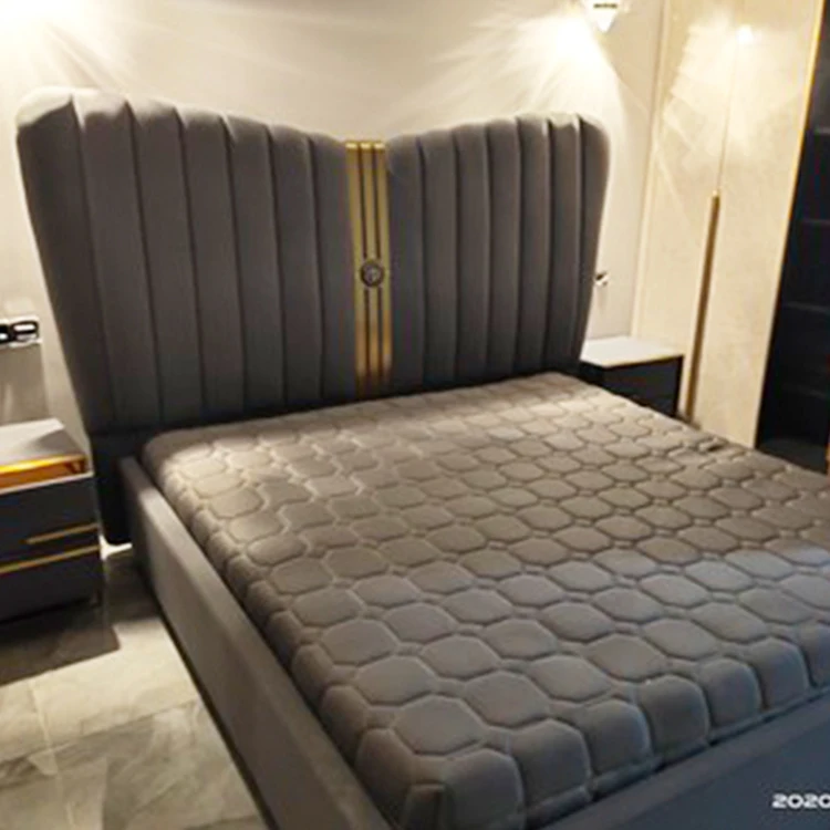 latest hotel bedroom sets furniture storage wooden bed modern luxurious bed frame king size design