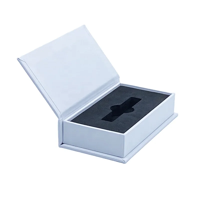 custom logo white rectangle small book shape Essential oil paper boxes for gift sets paper gift packaging box with insert