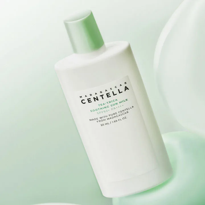 Korea cosmetic wholesale SKIN -1004 Madagascar Centella Tea-Trica Soothing Sun Milk 50ml SPF 50+ pa+++