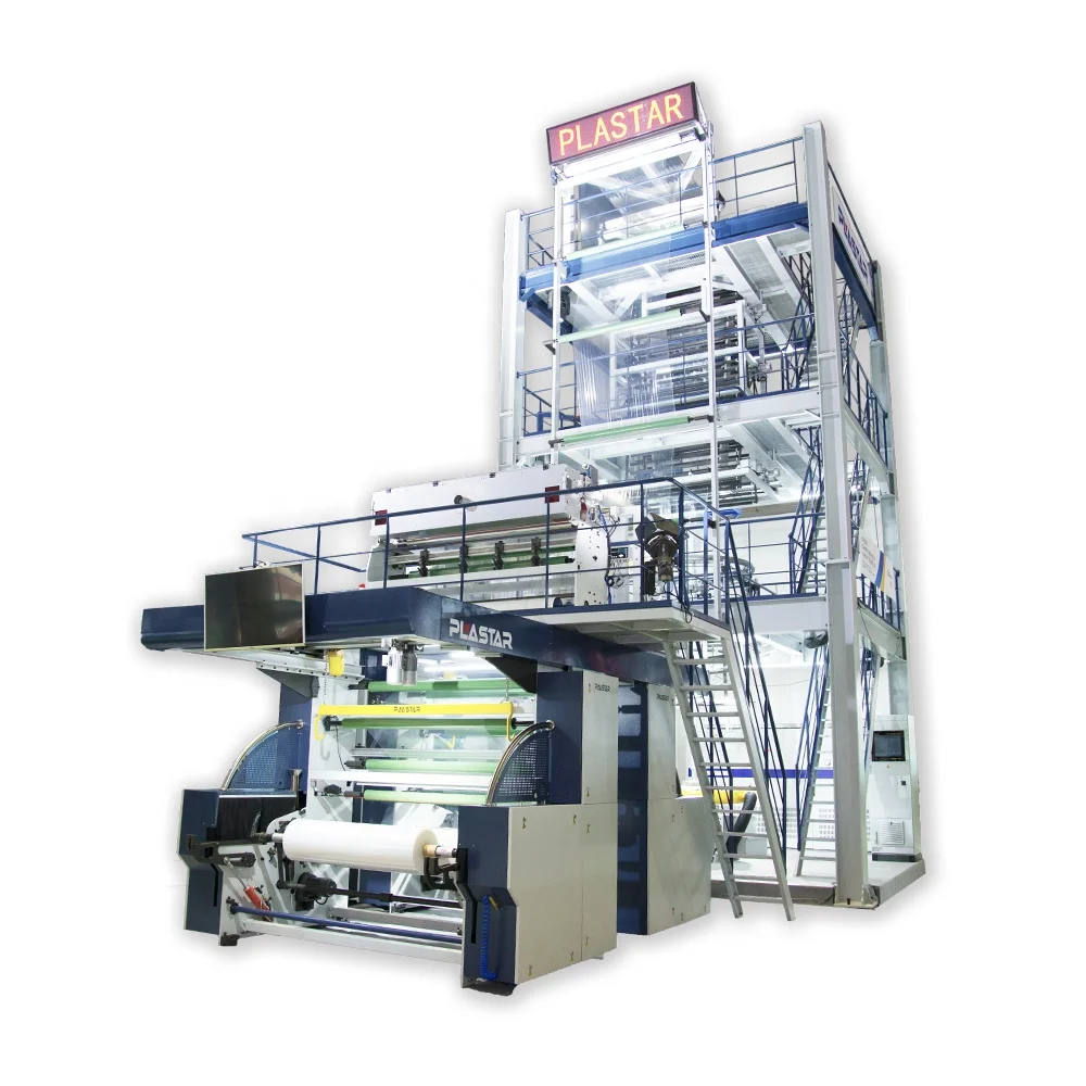 ABCDE Five Layers 1200-2000mm PE Blown Film Machine Film Extruder Blown Film Extrusion Line