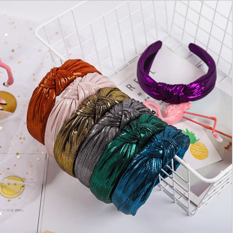 Горячая Распродажа корейские милые элегантные блестящие аксессуары женские повязки для