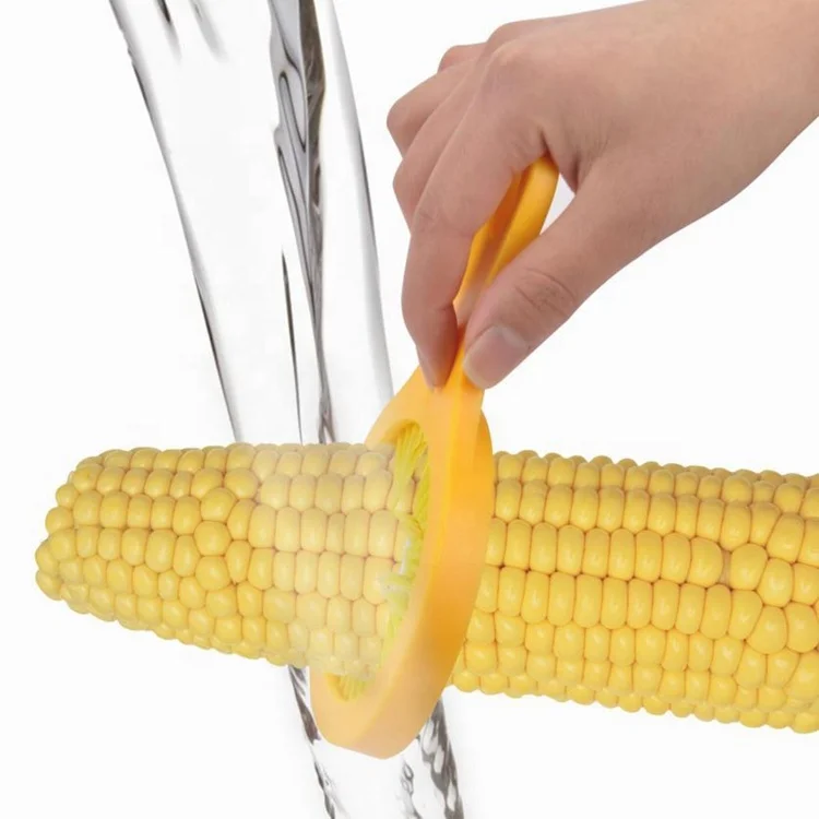 ANJUKE Portable Kitchen Soft Bristle Corn Silk Remover Brush  Corn Desilker Cleaning Brush Corn Cucumber Brush Tools