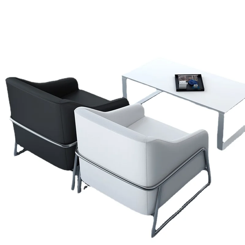 high quality customized color sofa set american black office sofa armchair cape area VIP room white leather couch