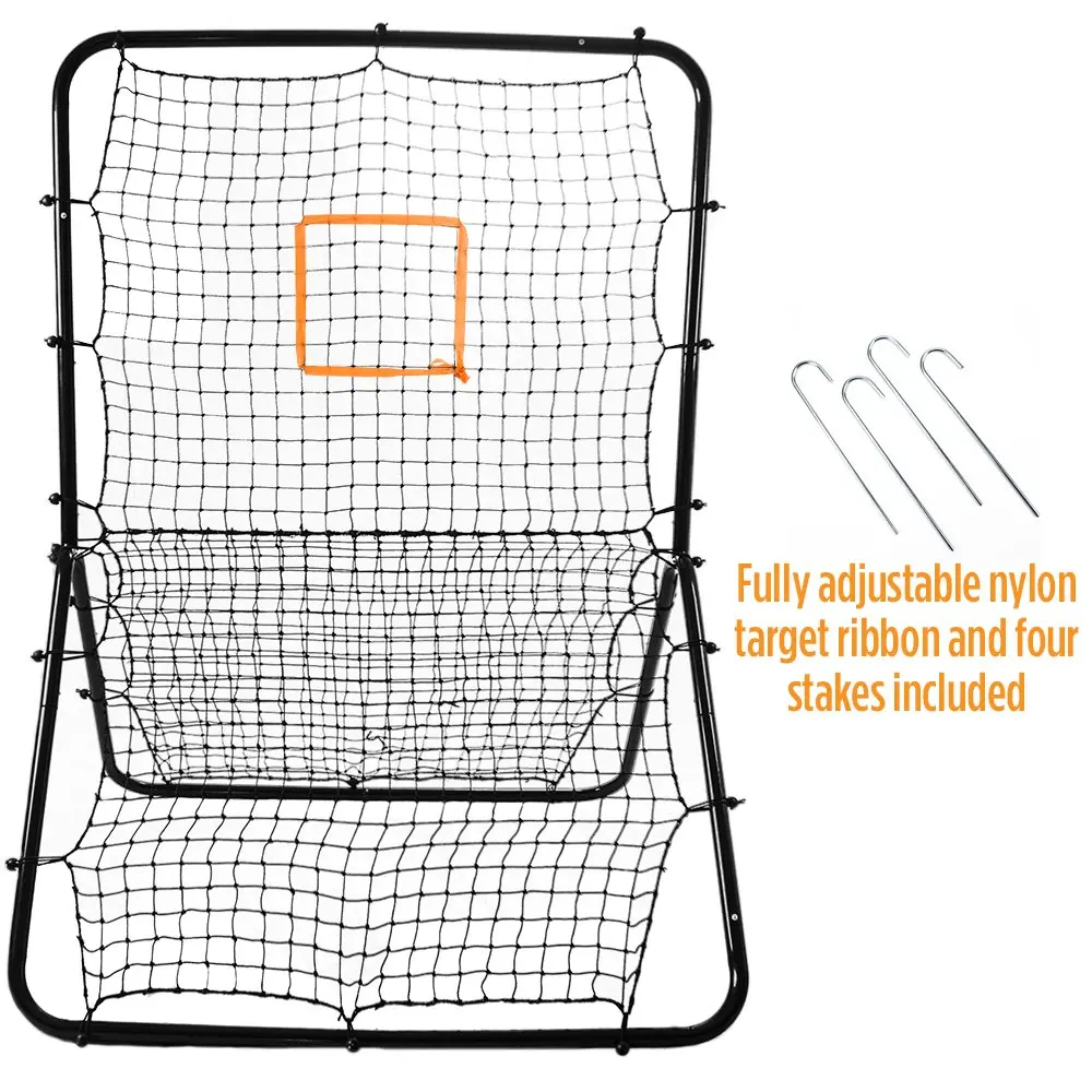 Multi-Sport Rebounder Pitch Back Screen with Adjustable Target rebound netting