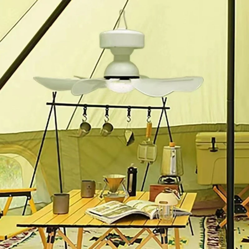 Factory Hot Sale Solar Charging 3-Color Portable Solar Fan With LED Light For Camping And Home Use