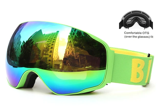 Лидер продаж, очки для катания на лыжах и мотоцикле с большим сферическим ремешком, очки для катания на сноуборде Googles SNOW-4200