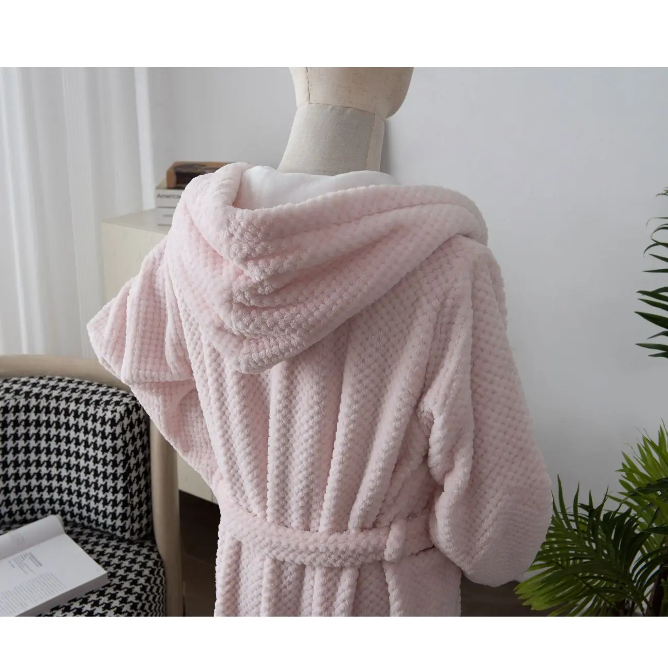 cotton velour luxury bathrobe