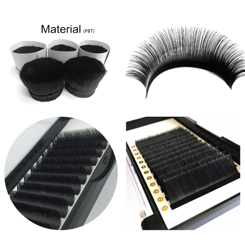 Winky Beauty Eyelash Extension Korean Pbt Individual Silk Eyelash 0.03-0.15 Premium Matte Black Volume Eyelash Extension Classic