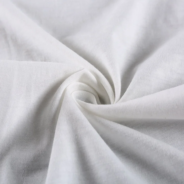 2021 Hot selling custom knit optic white jersey 65 polyester 35 cotton fabric knit jersey for garment