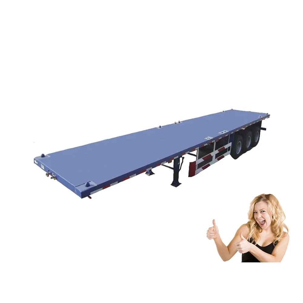 40 ft 40 Ton Food Trailers Van Box Dry Cargo Container Trailer Truck for Bulk Grain Flatbed Semi Trailer