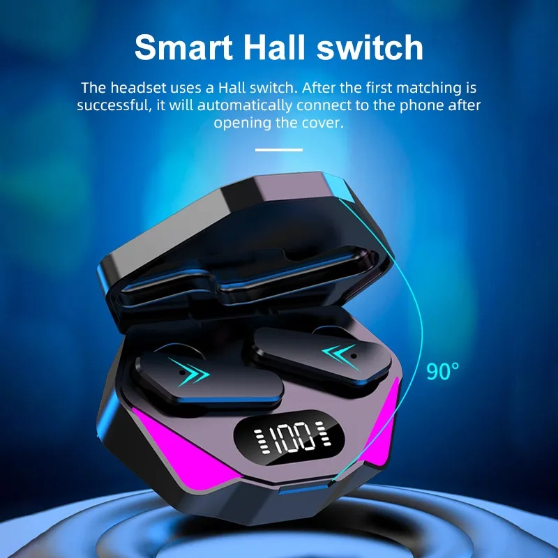 Earbuds Low Latency  Factory  Cheap  Waterproof  TWS  Wireless X15  Gaming Wireless Earphone