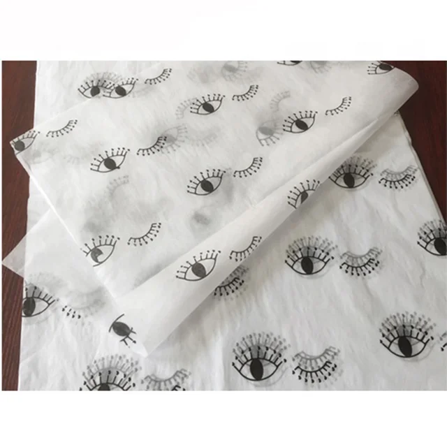 
Favorable Price and custom size 30x50cm 50x70cm White Paper Custom Tissue Paper with Black Logo 