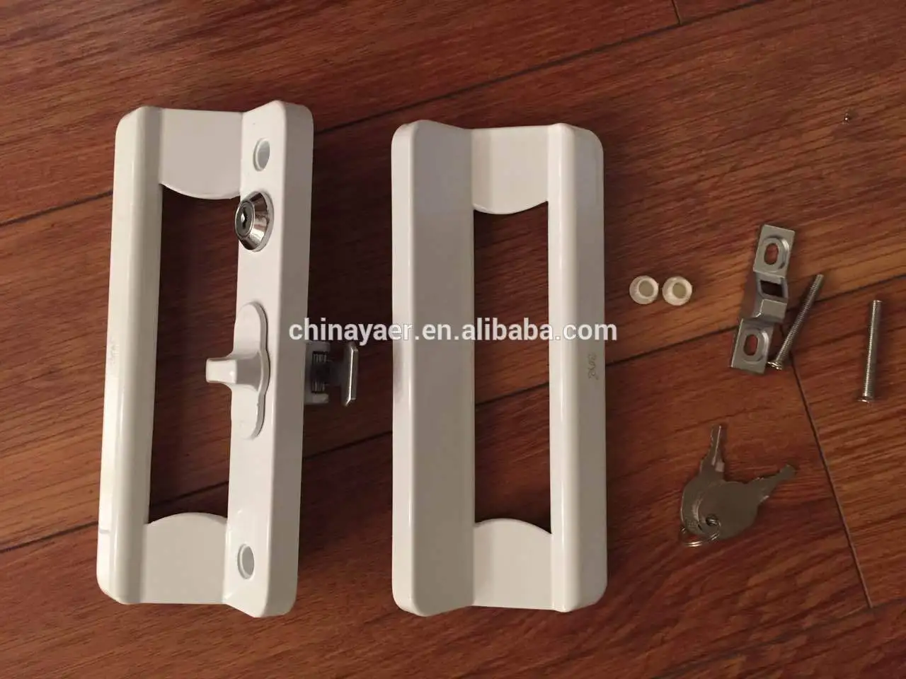 Double Side Sliding Door Handle With Both Key And Security Lock Door Hardware