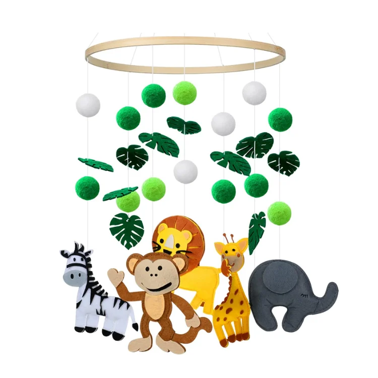 Felt Zoo Jungle Animal Mobile Phone Baby Hanging Piece Mobile Phone Boy Girl Toy Animal Theme
