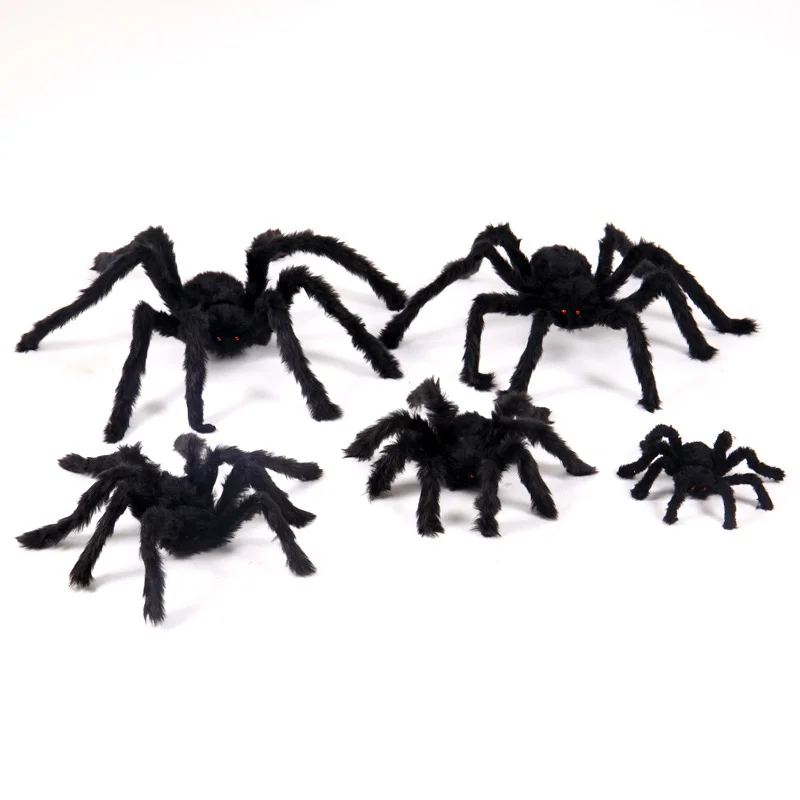 Wholesale Realistic Spider Extra Large Stretch Spider Decorations Huge Halloween Decoration Giant Spider Web