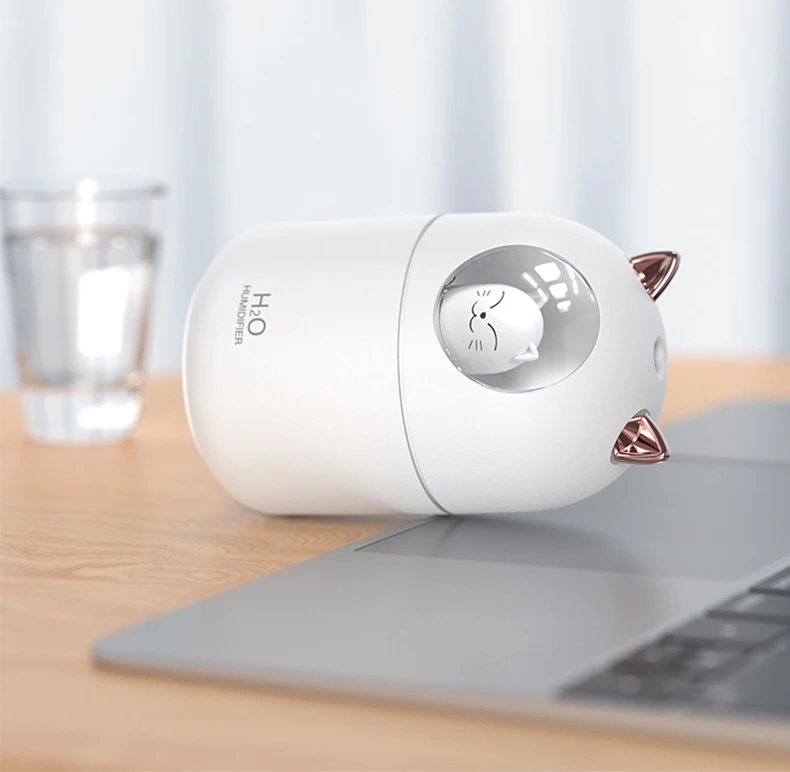 300ml Mini Bear Air Humidifier Usb Aromatherapy Aroma Essential Oil Diffuser For Home Office Car Cool Mist Maker With Led