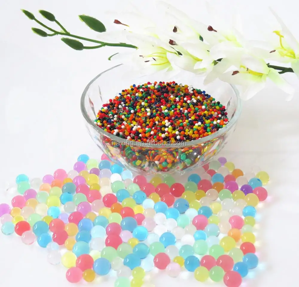 5g 10g 100g Customized packing water beads absorbent polymer crystal soil water gel balls for kids educational