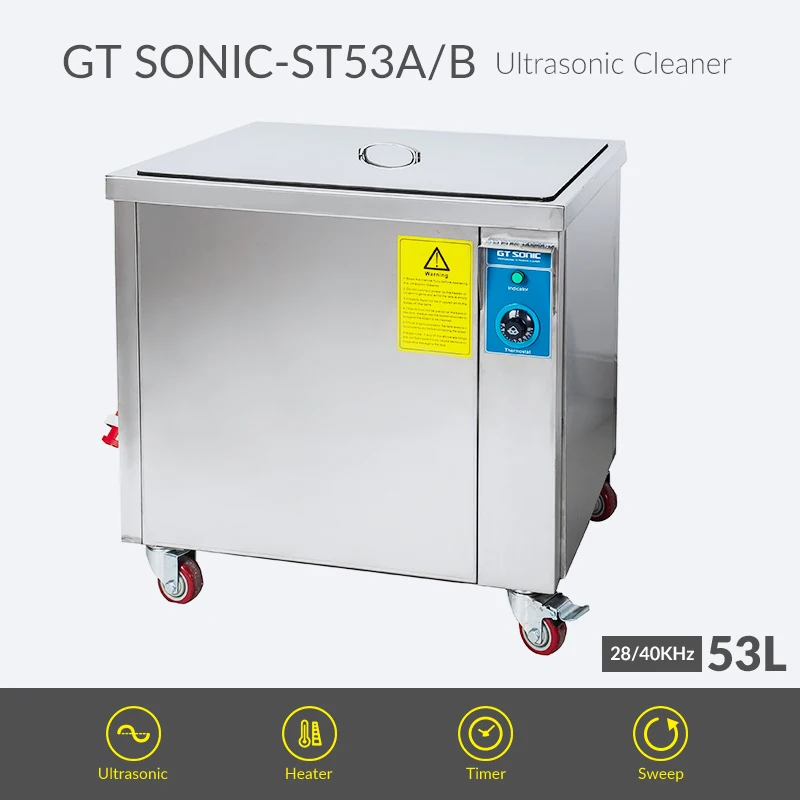 GT-ST53A/B Auto parts cleaning machine 53L 28KHz ultrasonic injector carburetor cleaner ultrasonic cleaner with transducer