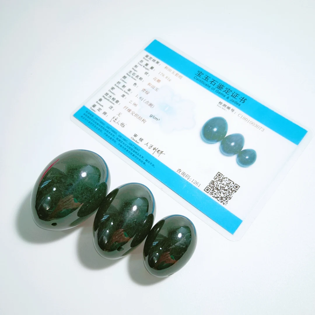  Оптовая продажа 100% натуральные яйца kegel yoni нефритовые nephrite из натурального