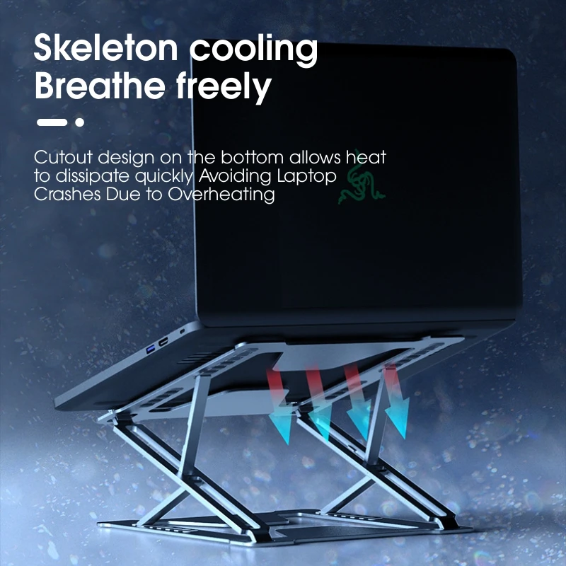 Aluminum Folding Laptop Stand Computer Stand For Laptop Portable And Adjustable Cooling Notebook Stand