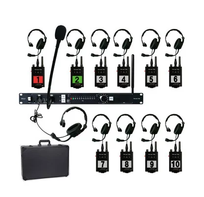 Quality Assurance High Quality Professional Accurate 10-Channel Wireless Multi Intercom for Camera Company and Director